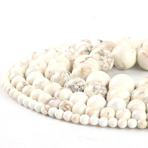 Wholesale Natural Mongolia Howlite Turquoises Round Loose Beads 4 6 8 10 12 Bracelet Fit Diy Charm Beads For Jewelry Making