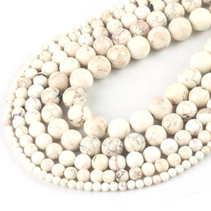 Wholesale Natural Mongolia Howlite Turquoises Round Loose Beads 4 6 8 10 12 Bracelet Fit Diy Charm Beads For Jewelry Making