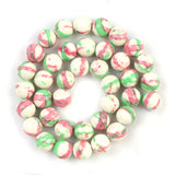 Green Red Colorful Striated Rain Round Beads Natural Loose Stone Beads For DIY Jewelry Making 4/6/8/10/12mm Bracelet 15''