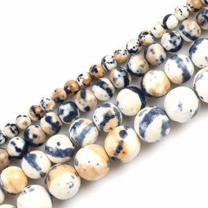 Khaki White Colorful Striated Rain Round Beads Natural Loose Stone Beads For DIY Jewelry Making 4/6/8/10/12mm Bracelet 15''