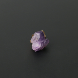 Irregular Natural Gem Stone Pendant Necklace Ring Purple Crystal Chakra Quartz Amethysts Necklace Bohemian Fashion Jewelry Gift
