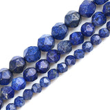 Natural Lasurite Split Surface Faceted Loose Stone Beads Spacer Beads 15''Strand 6/8/10mm For Jewelry Making DIY Bracelet