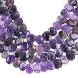Natural Amethysts Crystal Stone Beads Transverse Pore Denier Section Loose Beads 15x20mm for Jewelry Making DIY Bracelet