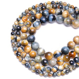 Wholesale Natural Blue Lapis Lazuli Tiger Eye Stones Loose Beads Agates 4/6/8/10/12mm For Jewelry Making DIY Bracelet Necklace