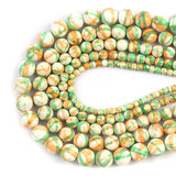 Green Orange Colorful Striated Rain Round Beads Natural Loose Stone Beads For DIY Jewelry Making 4/6/8/10/12mm Bracelet 15''