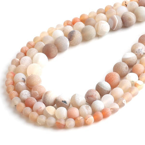 Wholesale 6/8/10mm Matte Striped Drusy Agates Round Loose Beads For Jewelry Making DIY Bracelets 15inch/strand