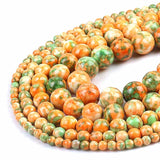 Yellow Green Colorful Rain Jaspers Round Beads Natural Loose Stone Beads For DIY Jewelry Making 4/6/8/10/12mm Bracelet 15''