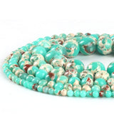 Wholesale Green ShouShan Stone Round Beads Snakeskin Stone Beads Diy Bracelet Necklace For Jewelry Making 4/6/8/10/12mm