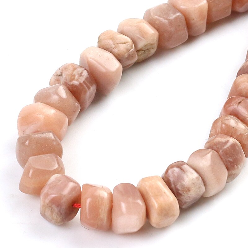 10*15mm Irregular Orange Moon Stone Beads Natural Special Cut Genuine Loose Spacer Beads For Jewelry DIY Making Bracelets