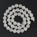 Natural Stone Beads Electroplated White Agates For Jewelry Making DIY Bracelet Earrings Accessories 15'' 6/8/10mm