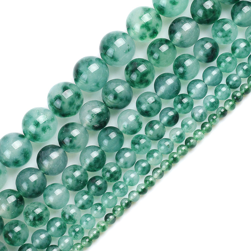 Natural Stone Green Jades Round Loose Spacer Beads 15'' 4/6/8/10/12mm For Jewelry Making DIY Earrings Bracelet Accessories