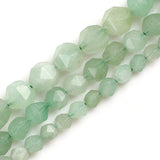 Natural Green Aventurin Split Surface Faceted Loose Stone Beads Spacer Beads 15''Strand 6/8/10mm For Jewelry Making DIY Bracelet