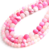 Wholesale 6/8/10mm Matte Striped Drusy Agates Round Loose Beads For Jewelry Making DIY Bracelets 15inch/strand