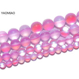 A++ Matte Pink Frosted Austrian Crystal Round Beads For Jewelry Making 6/8/10/12mm Glitter Austrian Crystal Diy Bracelet