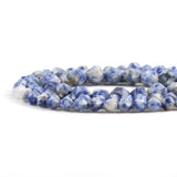 Natural Blue Dot Split Surface Faceted Loose Stone Beads Spacer Beads 15''Strand 6/8/10mm For Jewelry Making DIY Bracelet
