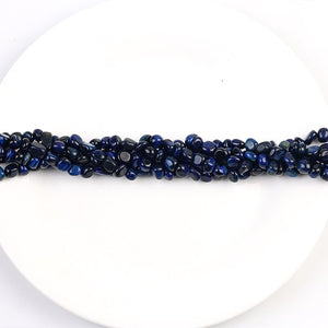 5*8mm Natural Stone Dark Blue Tiger Eye Chips Beads Irregular Freeform Gravel Beads Bracelet for Jewelry Making DIY Necklace