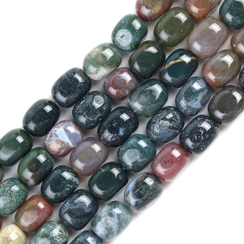 15*22mm Natural Oval Indian Agates Loose Spacer Beads For Jewelry Making DIY Necklace Bracelet Accessories 15'' Charms Beads
