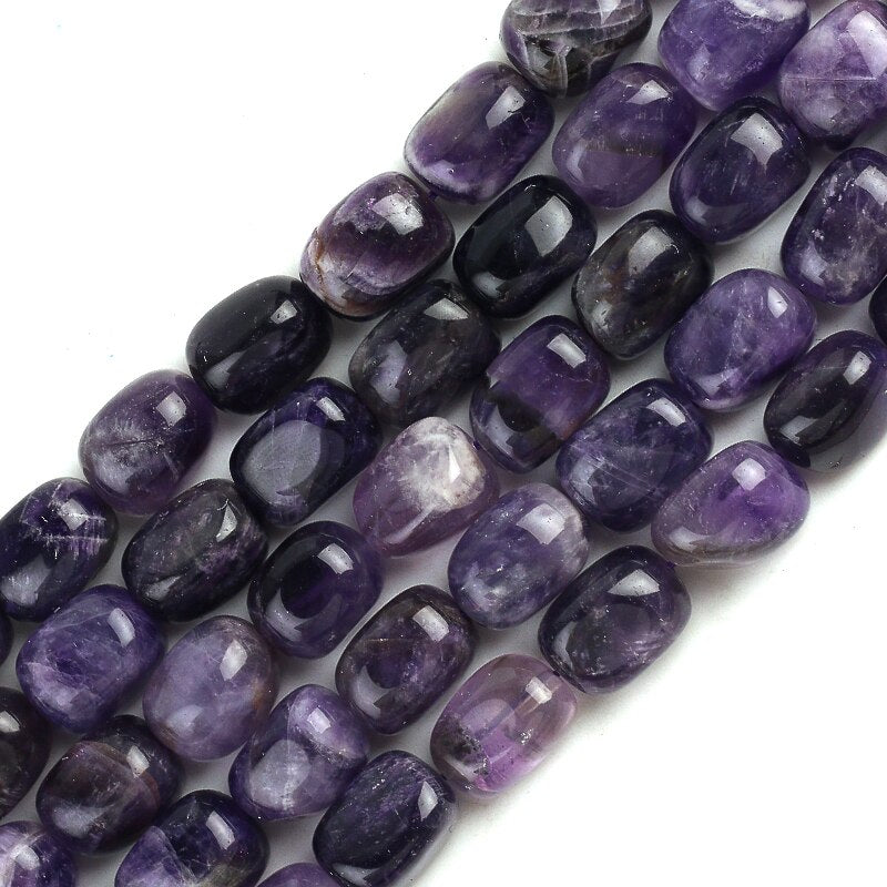 15*22mm Natural Oval Amethyst Loose Spacer Beads For Jewelry Making DIY Handmade Necklace Bracelet Accessories 15Inches