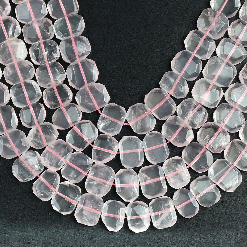 Natural Crystal Powder Stone Beads Transverse Pore Denier Section Loose Beads 15x20mm for Jewelry Making DIY Bracelet