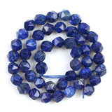 Natural Lasurite Split Surface Faceted Loose Stone Beads Spacer Beads 15''Strand 6/8/10mm For Jewelry Making DIY Bracelet