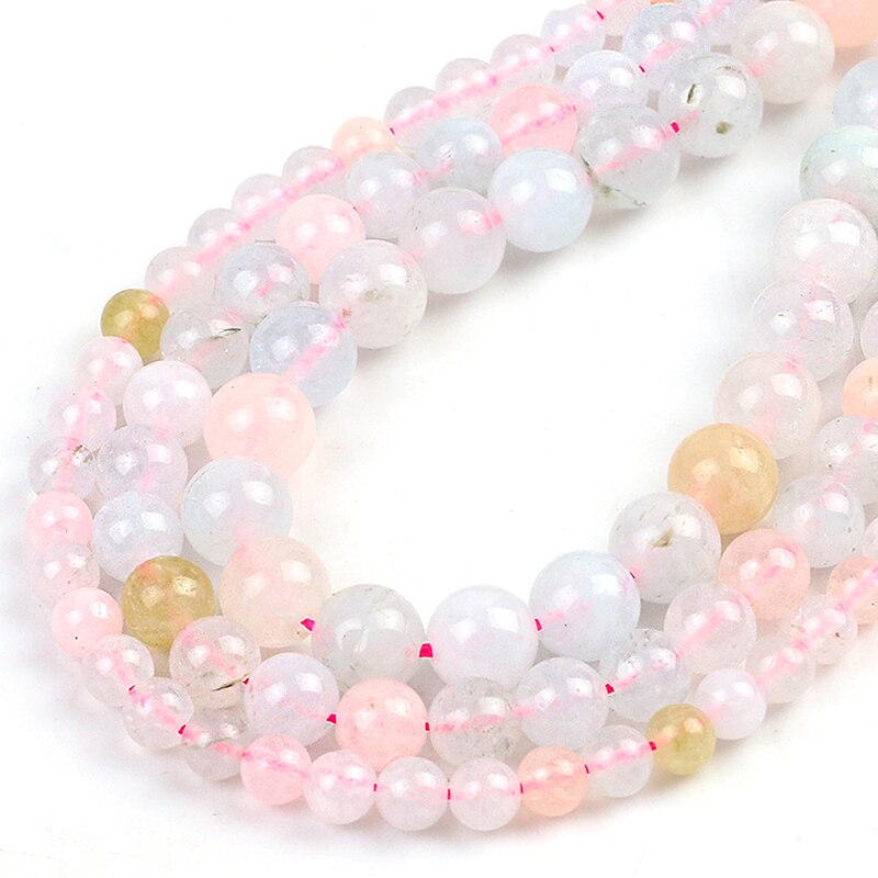 1 strand/lot Natural Stone Jaspers Shallow Morgan Angelite Jades Round Beads Stone Loose Spacer Beads for DIY Jewelry Making