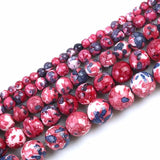 Wine Red Colorful Rain Jaspers Round Beads Natural Loose Stone Beads For DIY Jewelry Making 4/6/8/10/12mm Bracelet 15''