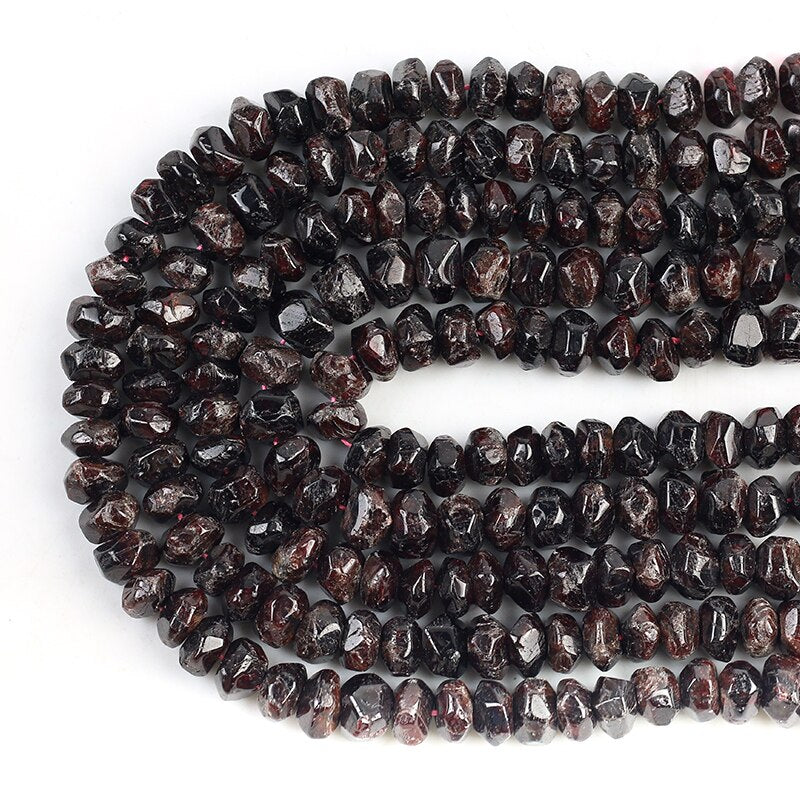 10*15mm Irregular Garnet Stone Beads Natural Special Cut Genuine Loose Spacer Beads For Jewelry DIY Making Bracelets