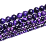 Wholesale Natural Blue Lapis Lazuli Tiger Eye Stones Loose Beads Agates 4/6/8/10/12mm For Jewelry Making DIY Bracelet Necklace