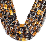 Wholesale Natural Faceted Tiger Eye Stone Beads octagonal Spacer Beads for Jewelry DIY Making Bracelet Necklace Accessories