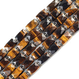 Wholesale Natural Faceted Tiger Eye Stone Beads octagonal Spacer Beads for Jewelry DIY Making Bracelet Necklace Accessories