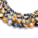 Fctory Price Natural Stone dream Tiger Eye Agat Round Beads 15" Strand 6 8 10 12MM Pick Size Beads For Jewelry Making