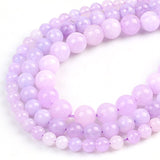 1 strand/lot Natural Stone Jaspers Purple Angelite Jades Round Beads Stone Loose Spacer Beads for DIY Jewelry Making