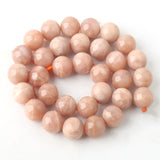 Grade AAA Natural Orange Moonstone Beads Round Loose Stone Beads 4/6/8/10/12mm For Jewelry Making DIY Bracelet Necklace 15 Inch