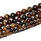 Africa Natural Tricolor Tiger Eye Beads 4-14mm Natural Gemstone Diy Charm Beads For Jewelry Making Hot sale