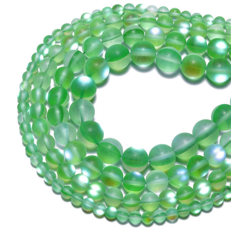 A++ Matte green Frosted Austrian Crystal Round Beads For Jewelry Making 6/8/10/12mm Glitter Austrian Crystal Diy Bracelet