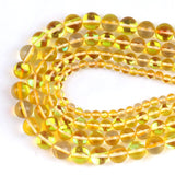 Round Clear Orange Flash Crystal Glass Austrian Crystal Glitter Loose Beads For Jewelry Making DIY Charms Bracelet 15''6/8/10/12mm