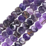 Natural Amethysts Crystal Stone Beads Transverse Pore Denier Section Loose Beads 15x20mm for Jewelry Making DIY Bracelet