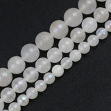 Natural Stone Beads Electroplated White Agates For Jewelry Making DIY Bracelet Earrings Accessories 15'' 6/8/10mm