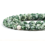 Natural Qinghai Green Split Surface Faceted Loose Stone Beads Spacer Beads 15''Strand 6/8/10mm For Jewelry Making DIY Bracelet