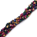 5*8mm Natural Stone Beads Rainbow Tiger Eye Chips Beads Irregular Freeform Gravel Beads Bracelet for Jewelry Making DIY Necklace