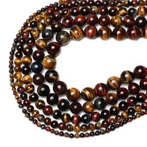 Africa Natural Tricolor Tiger Eye Beads 4-14mm Natural Gemstone Diy Charm Beads For Jewelry Making Hot sale