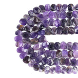 Natural Amethysts Crystal Stone Beads Transverse Pore Denier Section Loose Beads 15x20mm for Jewelry Making DIY Bracelet