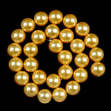 Natural Golden Shell Pearl Beads Round Loose Spacer Beads For Jewelry Making DIY Bracelet Necklace Accessories 15'' 2/3/4/6/8mm
