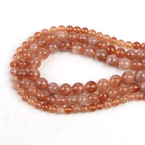 1 strand/lot Natural Stone Jaspers Yellow Strawberry Angelite Jades Round Beads Stone Loose Spacer Beads for DIY Jewelry Making