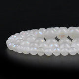 Natural Stone Beads Electroplated White Agates For Jewelry Making DIY Bracelet Earrings Accessories 15'' 6/8/10mm