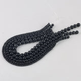 Wholesale Natural Black Howlite Turquoise Round Loose Beads 4 6 8 10 12 Bracelet Fit Diy Charm Beads For Jewelry Making