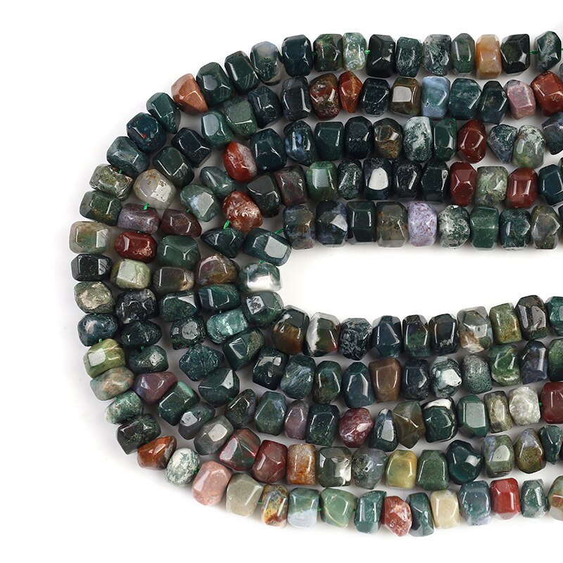 10*15mm Irregular India Agates Stone Beads Natural Special Cut Genuine Loose Spacer Beads For Jewelry DIY Making Bracelets