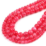 Wholesale Natural Angelite Stone Red Rhodochrosite Smooth Round Loose Spacer Beads for Jewelry Making DIY Bracelet 6/8/10mm