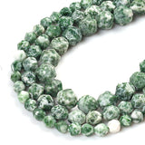 Natural Qinghai Green Split Surface Faceted Loose Stone Beads Spacer Beads 15''Strand 6/8/10mm For Jewelry Making DIY Bracelet