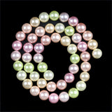 Cyan Purple Colorful Shell Pearl Beads Round Loose Spacer Beads For DIY Jewelry Making Bracelet Accessories 15'' 6/8/10/12mm